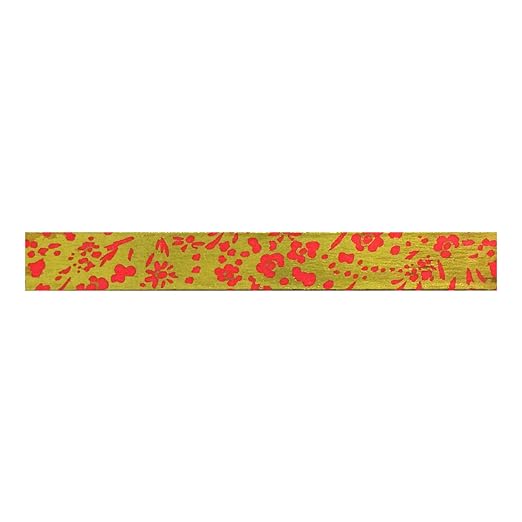 Wrapables Colorful Washi Masking Tape, Metallic Gold and Red Floral