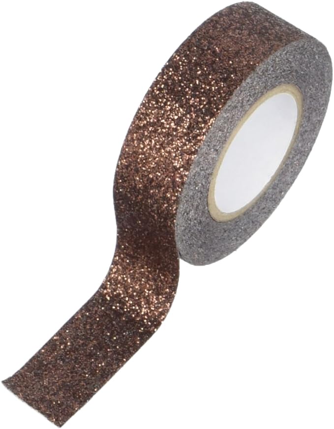 Best Creation GTS012 Glitter Tape, 15mm by 5m, Brown