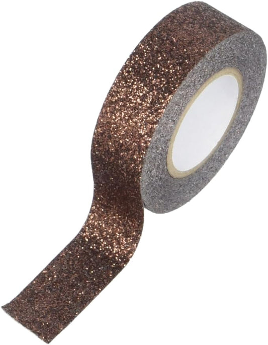 Best Creation GTS012 Glitter Tape, 15mm by 5m, Brown