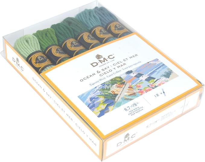 DMC Tapestry Wool - The Ocean & Sky Collection - 12 Count - 8.7 Yards Skeins