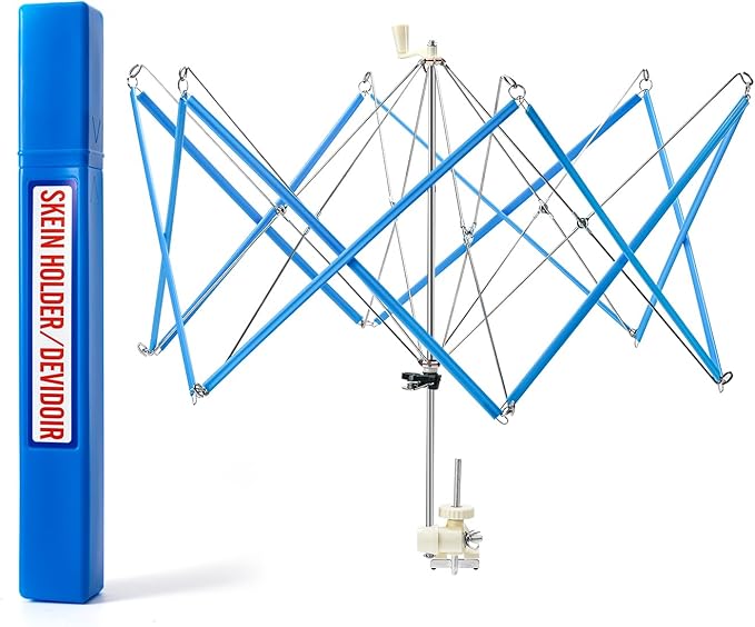 Yarn Swift, Yarn Umbrella Swift for Crocheting, Holder for Skeins Flexible Lightweight Foldable Design, Height & Diameter Adjustable to Suit Space, Ideal Helper for Yarn Knitting Enthusiasts