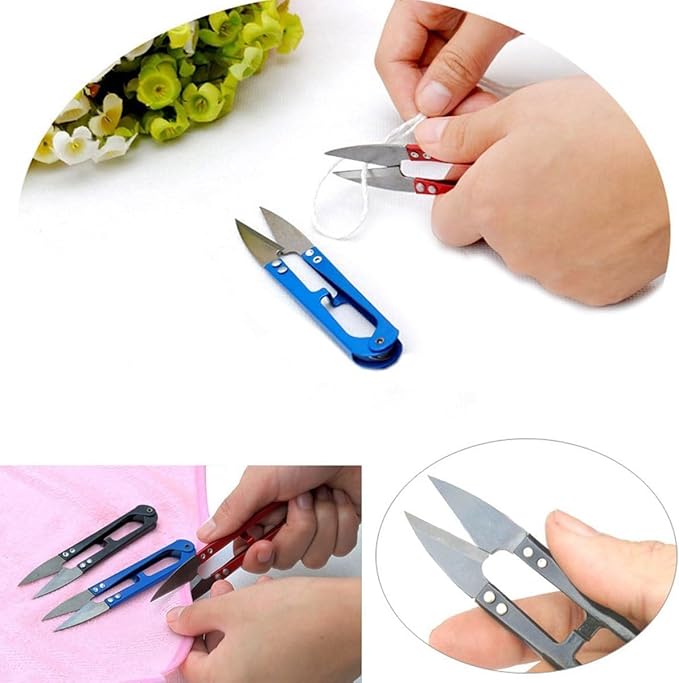 UCEC Thread Snips for Cutting, Thread Cutter Yarn Scissor for Crocheting, Embroidery Scissors Small Sewing Snips Fabric Scissors, 6 Pack