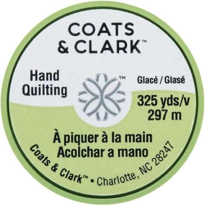 Coats & Clark Hand Quilting Sewing Thread Cotton Covered Polyester 325 Yards S960 6 Pack Bundle with 3 Bella's Crafts Needle Threaders (Natural)
