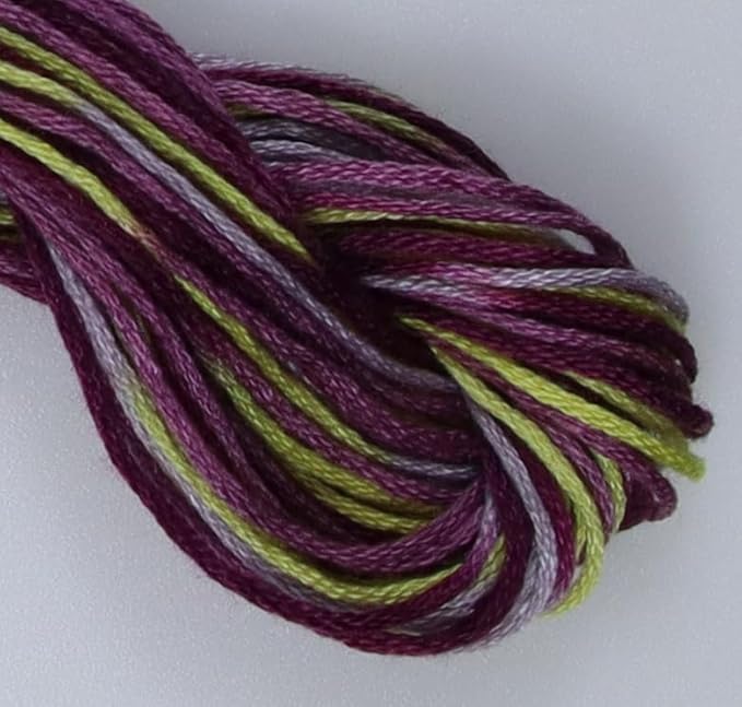 KCS Big skeins of 25 Meters Size 25 Color Variegated Cross Stitch Stranded Threads,6 skeins,4503