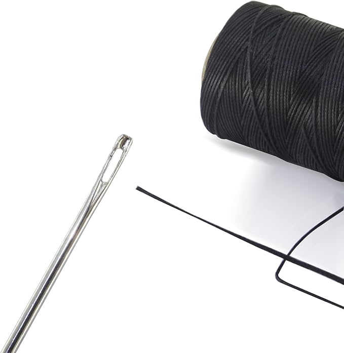12" Upholstery Large Eye Long Needle Apply to Home or Work Hand Sewing Tapestry Embroidery (12 inch + 2 Leather)