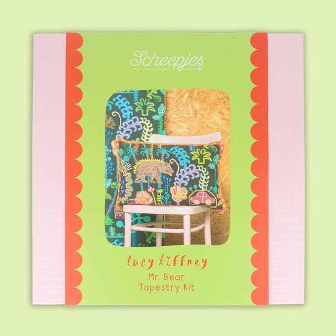 Scheepjes Lucy Tiffney Tapestry Kit, 23.6 x 15.7 in, Mr. Bear, 1 kit