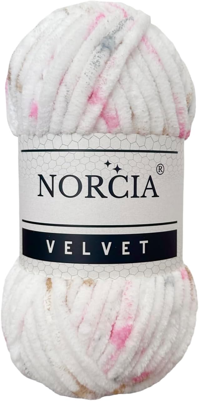 Soft Velvet Yarn Chenille Yarn for Crocheting Super Bulky 100g (74.3 yds) Baby Blanket Yarn for Knitting Amigurumi Yarn for Crochet Weaving Craft