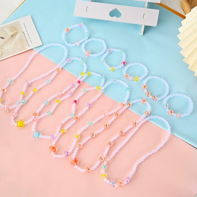 JJzxwish 798Pcs Acrylic Star Beads Hart Beads Flower Round Bead, Macaron Colors Pastel Bead Colorful Assorted Cute Aesthetic Kawaii Bead for DIY Craft Bracelets Jewelry Making Eariring Keychains