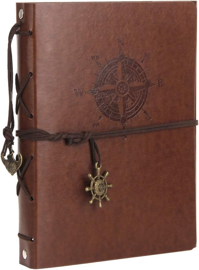 ThxMadam Leather Scrapbook Album 60 Pages Vintage Love Photo Album,8.7 * 7.1 Inch Scrapbook for Couples-DIY Memory Book,Birthday/Wedding Guest Book Gift for Anniversary Mother's Day