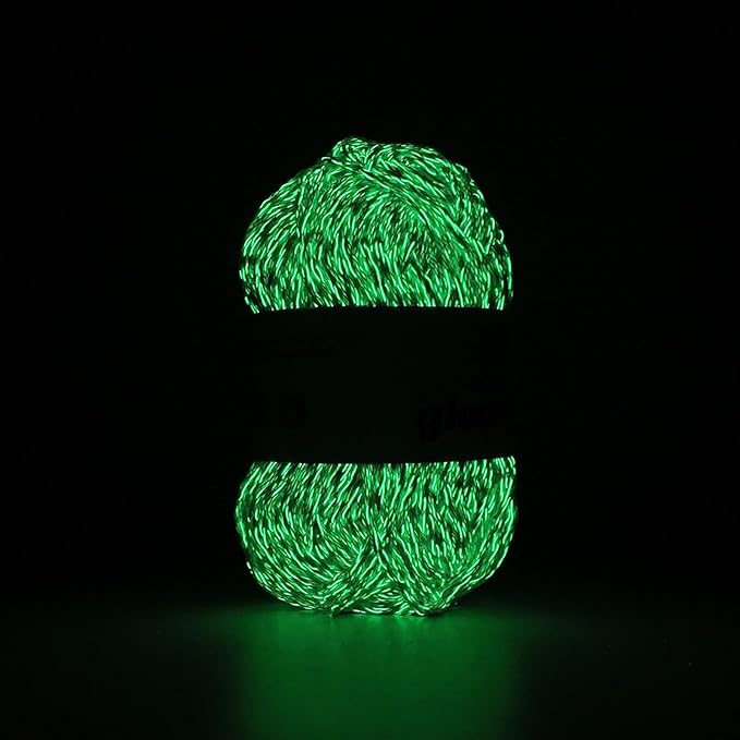 Glow in The Dark Yarn - 100g/3.5oz DK #3 Light Weight, Beginner-Friendly Crochet & Knitting Supplies (Purple, 1 Pack)