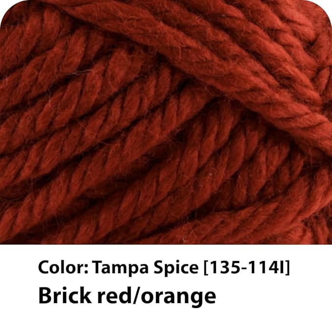 Lion Brand Yarn Hometown Yarn, Super-Bulky Yarn for Knitting, Crocheting, and Crafting, 1 Pack, Tampa Spice