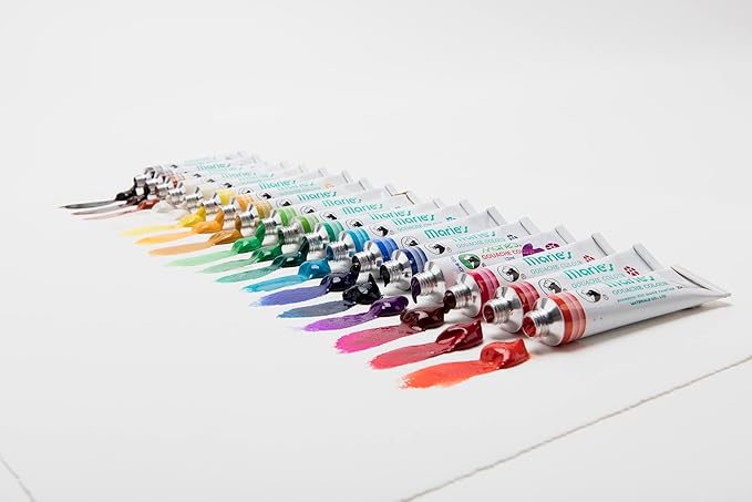 Marie's Extra Fine Gouache Set of 18 Extra Fine Gouache 12 ml Tubes - 12 Pack
