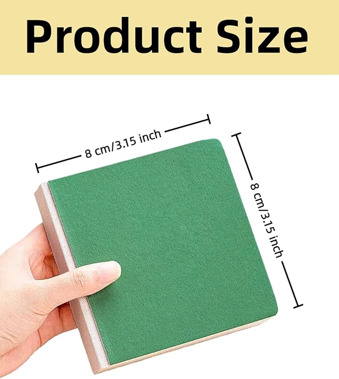 Hibmisy 2 Pack Sketchbook, 140LB/230GSM Drawing Paper, 58 Sheets Each, Sketch Book for Alcohol Markers, Watercolor, Acrylic Paint, Drawing & Quick Notes (Green, 3"x3")