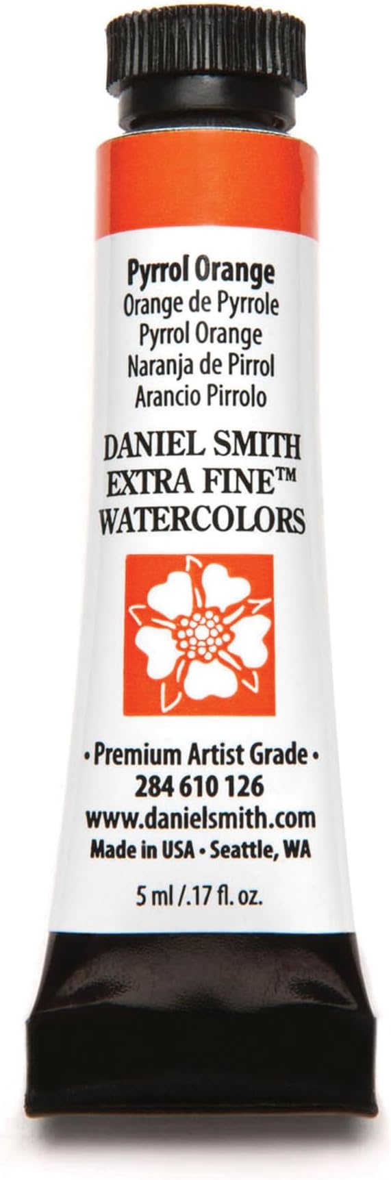 Daniel Smith Extra Fine Watercolor Paint, 5ml Tube, Pyrrol Orange, 284610126
