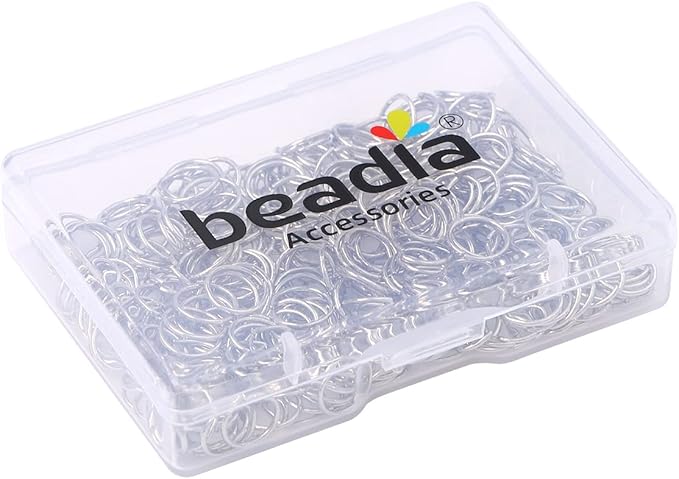 Platinum Plated Jump Rings Non Tarnish 8mm 300pcs for Jewelry Making Findings
