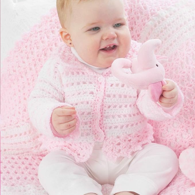 Bernat Softee Baby Yarn, 5 oz, Pink, 1 Ball