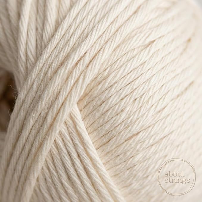 About Strings Totally Cotton Yarn - GOTS Certified Organic DK Weight - Luxuriously Soft, No Splitting - Perfect for Baby, Amigurumi, Knitting & Crochet - (200g/468 Yards) 100g/Ball (Rainforest)