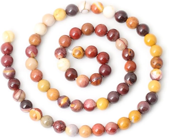 cheavian 60pcs 6mm natural moonkaite jasper gemstone round loose beads for jewelry making diy handmade 1 strand 15"
