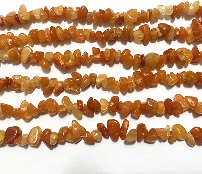7-8mm Natural Red Aventurine Gemstone Chips Beads Healing Crystals Waist Bracelets Necklace Kit Irregular Stone DIY Crafts Design Jewelry Making