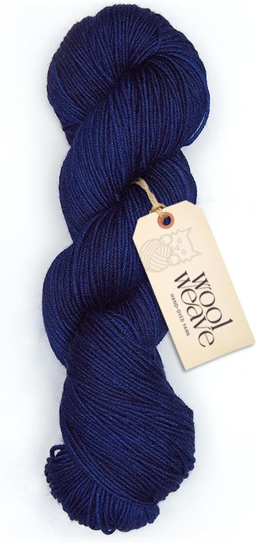 Superwash Merino Wool Yarn for Knitting & Crocheting - Premium Hand Dyed, 100gr, 240 Yards, Dk Weight - Luxurious, Soft & Durable Dark Blue Yarn