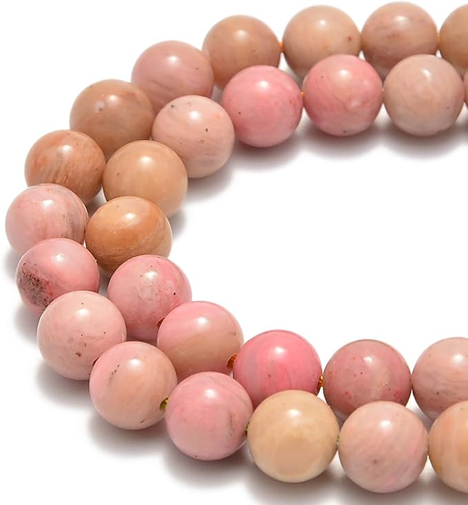 60pcs 6mm Natural Red Rhodochrosite Gemstone Round Spacer Loose Stone Beads for Jewelry Making 15.5" 1 Strand (Red Rhodochrosite Rhodonite, 6mm 60 Beads)