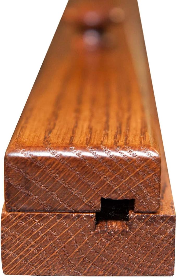 RRD Quilt Hanger for Wall for Display (72") Amish Made Wooden Quilt Rack Wall Mount - Rustic Tapestry Quilt Wall Hangers (Oak Wood, Michaels Stain, 72" Long)