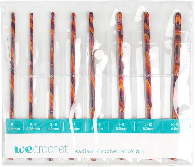 Knit Picks WeCrochet Wood Crochet Hook Set - US E-K (Radiant)