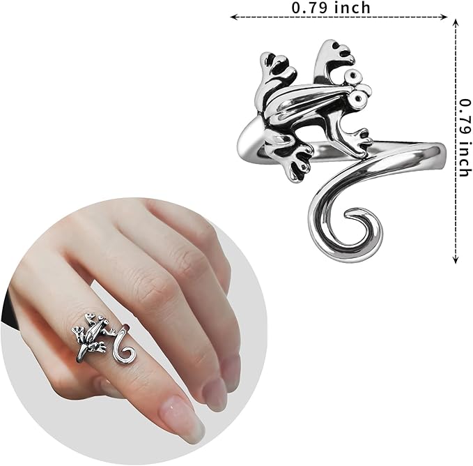 Yarn Tension Rings Adjustable Crochet Tension Ring for Finger Yarn Guide Ring for Crocheting Knitting Ring Crochet Accessories 4PCS (2 Pcs Frogs)