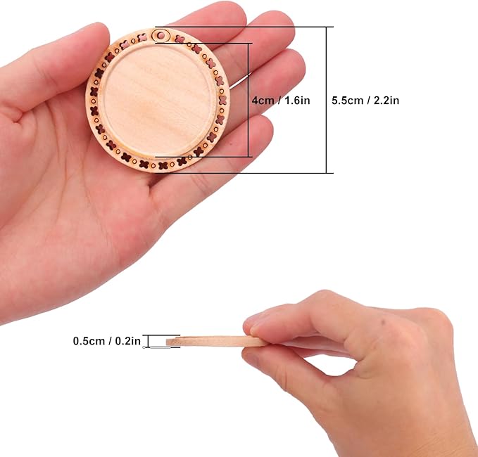 kukmakri 50 PCS Natural Wood Slices - 2.2 Inch Unfinished Wood Discs Craft Kit, Predrilled with Hole Wooden Circles, Ideal for Christmas Ornaments, DIY Wooden Crafts, and Handmade Art Supplies