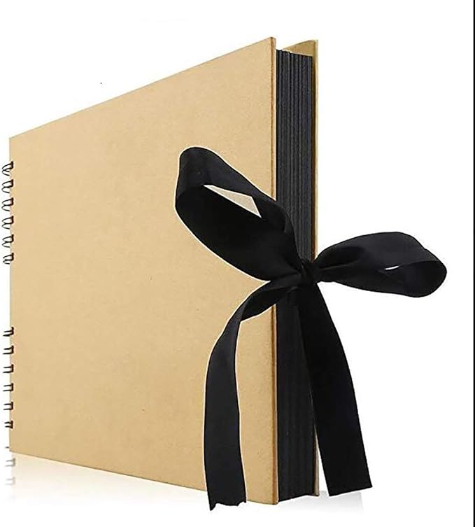 Gotideal DIY Scrapbook Album Craft Paper Wedding and Anniversary Photo Album Family Scrapbook，DIY Accessories and Scrapbooking Supplies,40 Sheets（Yellow）