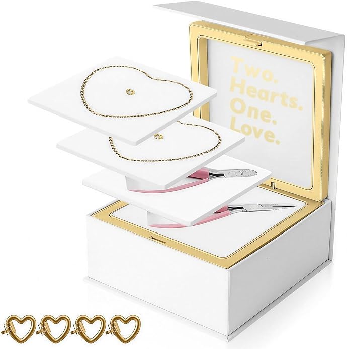 Permanent Bracelet Kit, DIY Bracelet Making Kit for Couples & Friendship Bracelets, Ideal Gift for Christmas, Anniversary, Valentine’s Day & Date Night Activity | His and Her Bracelets