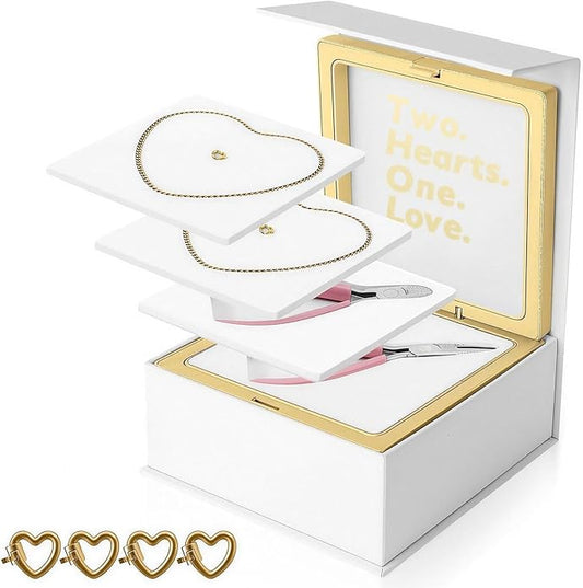 Permanent Bracelet Kit, DIY Bracelet Making Kit for Couples & Friendship Bracelets, Ideal Gift for Christmas, Anniversary, Valentine’s Day & Date Night Activity | His and Her Bracelets