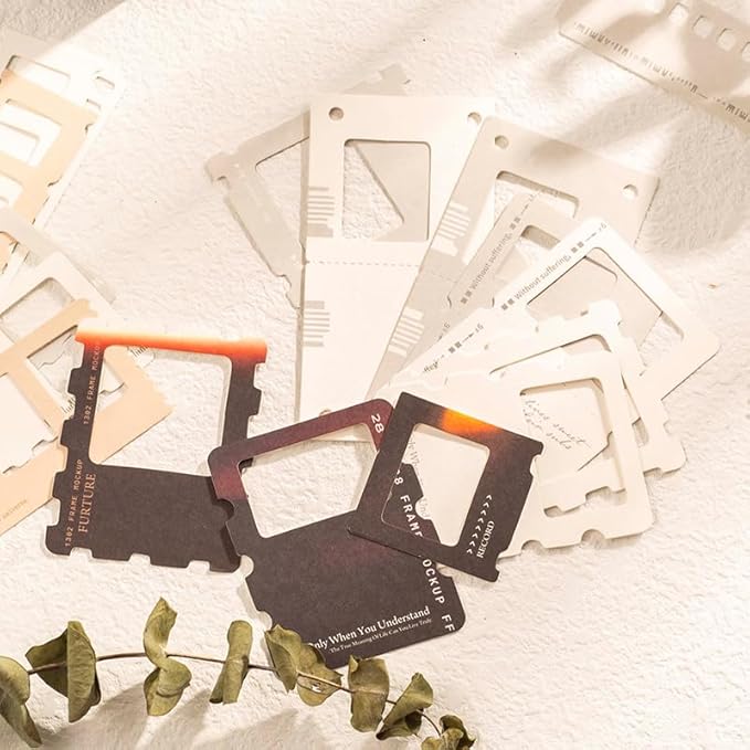 Diuhofart 94Pcs Scrapbooking Supplies Kit, Old Film Strips Photo Frames for Junk Journal Supplies, Scrap Booking Cutouts Papers Scrapbook Materials, Quote Stickers for Journaling, Collage
