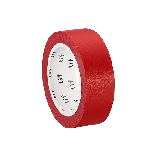PATIKIL Holographic Washi Tape 0.59 Inch x 10.93 Yards, 1 Roll Self Adhesive Masking Sticker for DIY Art Craft Wrapping Decoration, Red