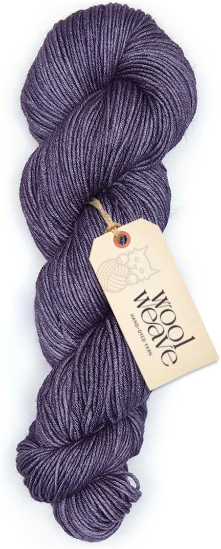 Superwash Merino Wool Yarn for Knitting & Crocheting - Premium Hand Dyed Yarns, 100gr, 240 Yards, Dk Weight- Luxurious, Soft & Durable Purple Denim Yarn