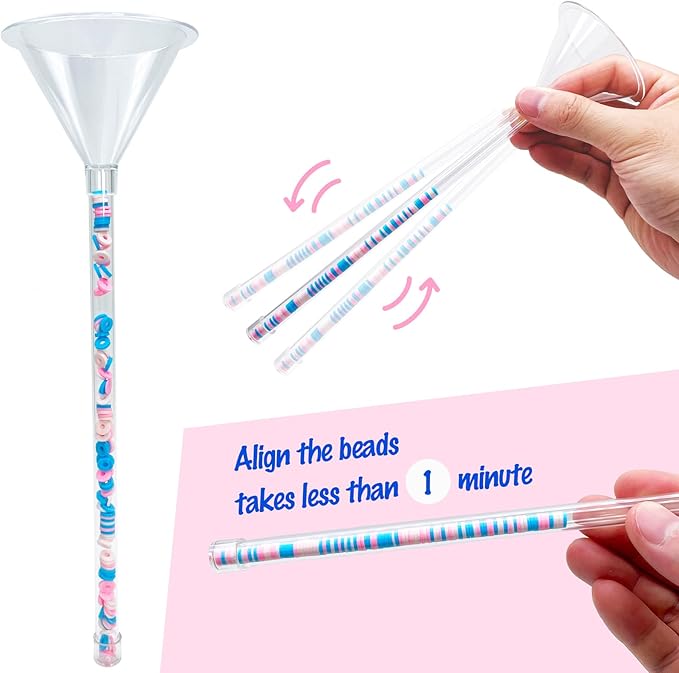 Xmada Beading Funnel - 4 PCS Jewelry Making Tools Kit with Beading Needles, Bracelets, Necklaces Making