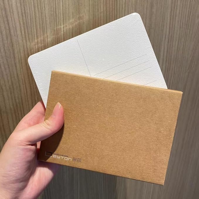 Watercolor Paper Postcards, 100% Cotton, 24 Sheets, 4x6 Inches, 140lb (300gsm), Cold Press, Watercolor Journal, Acid-Free Heavyweight Art Paper for Thank You Notes, Invitations, and Greeting Cards
