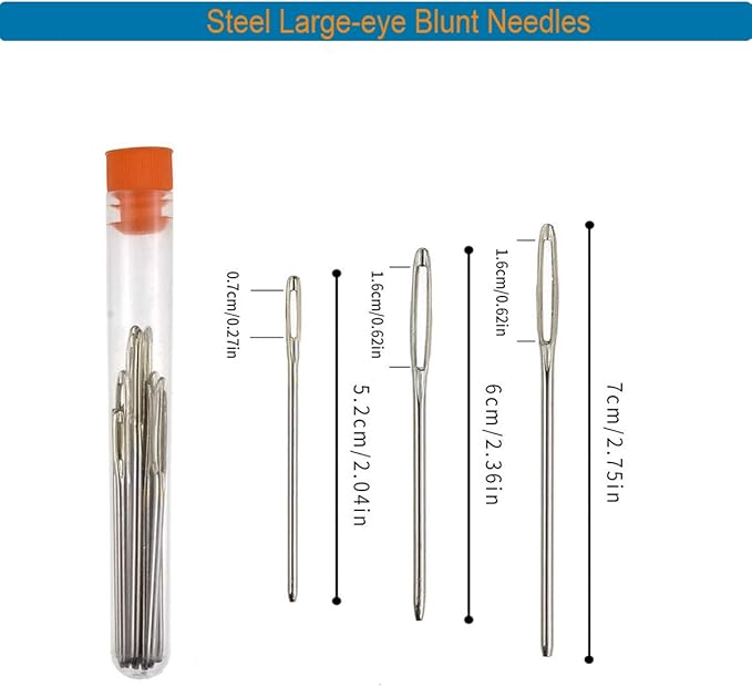 ZX Vision 4 Pieces Knitting Loom Hooks Ergonomic Rubber Handles Crochet Hooks and 9 Pieces Steel Large-Eye Sewing Needles for Knifty Knitter(13 Set,Colors Random)