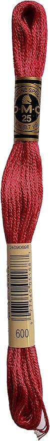 DMC 6-Strand Embroidery Cotton 8.7yd Bundle - Cranberry Color Family - 6 Skeins of Thread