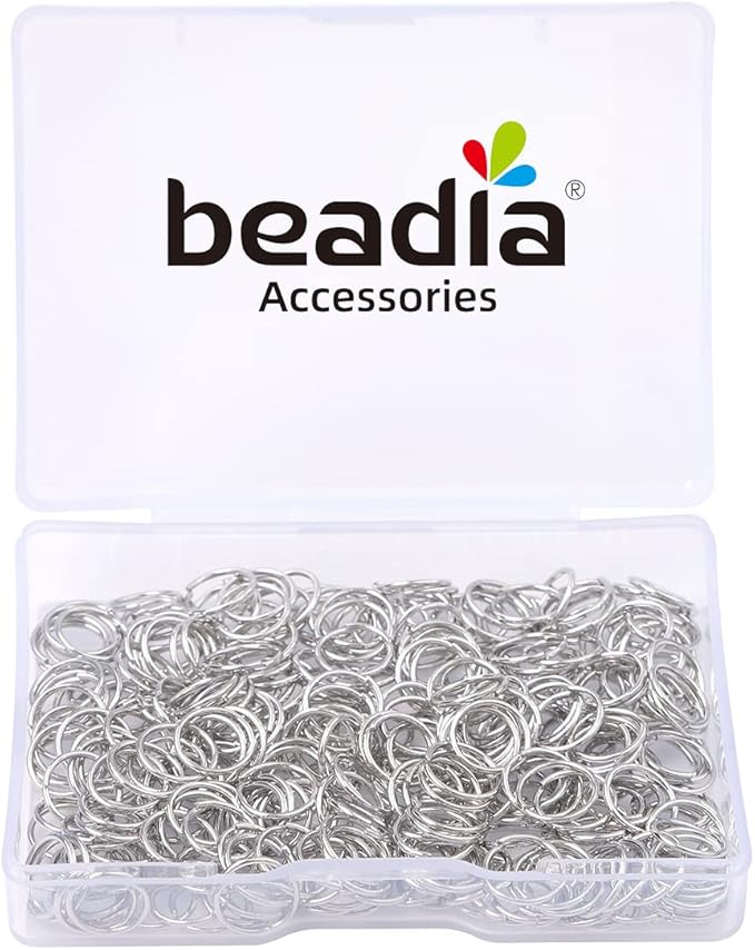 Platinum Plated Jump Rings Non Tarnish 8mm 300pcs for Jewelry Making Findings