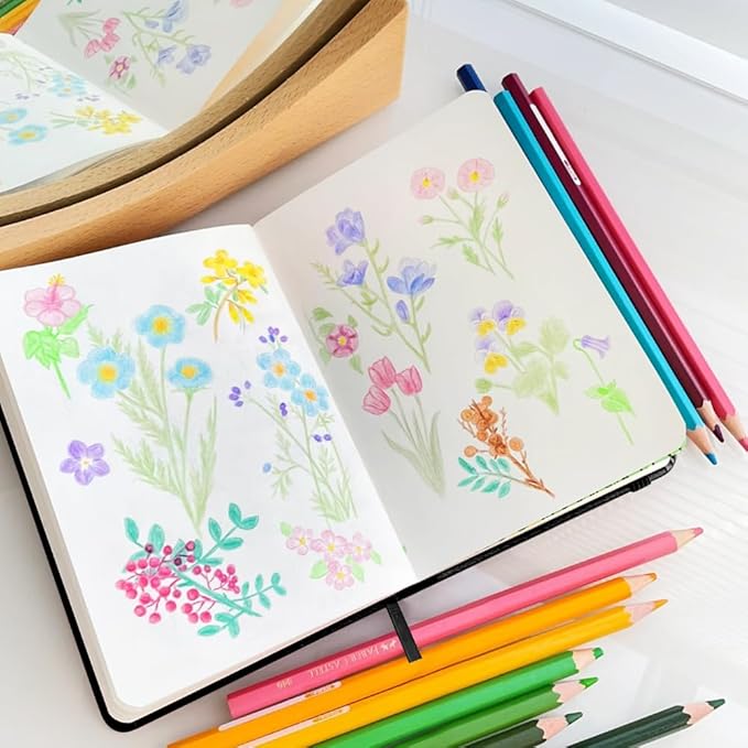 Hardcover 96Pages Blank Sketch Book for Drawing, Small 5.7x4.1 Pocket Journal Notebook for Travel, 180gsm Thick Paper Diary Notebooks for Work, PU Cover Memo for Writing. Black