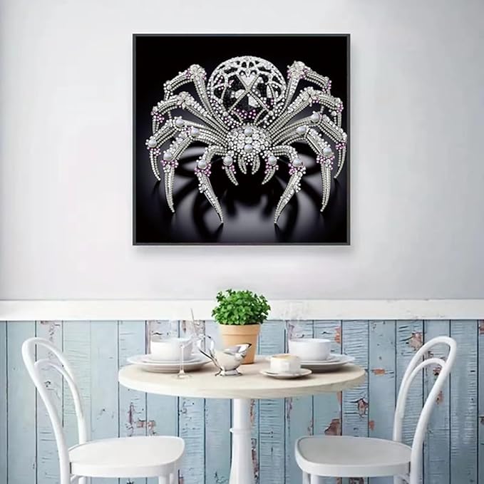 GEMFAMILY Spider Special Shaped Diamond Art Painting Kits for Adults,5D Diamond Painting Kits for Adults Beginner,DIY Crystal Diamond Dots Gem Art Craft for Home Decor 11.8 x 11.8 inch