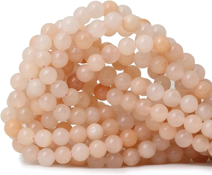 cheavian 45pcs 8mm natural pink aventurine gemstone round loose beads stone beads for jewelry making diy findings 1 strand 15"