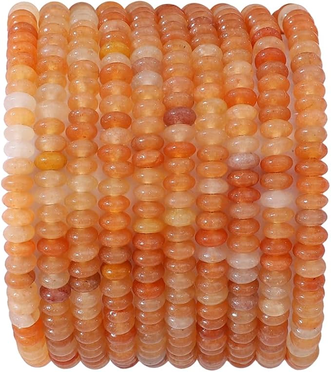 beadia natural red aventurine disk stone beads 4x2mm 160pcs rondelle loose semi gemstone beads for jewelry making design