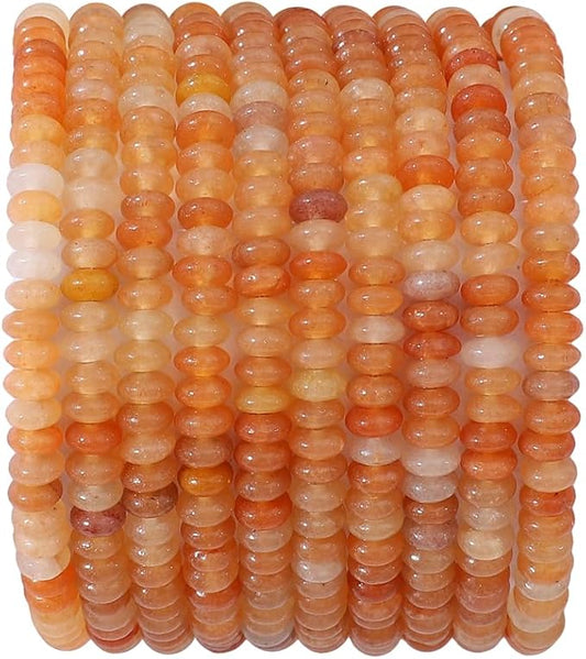 beadia natural red aventurine disk stone beads 4x2mm 160pcs rondelle loose semi gemstone beads for jewelry making design