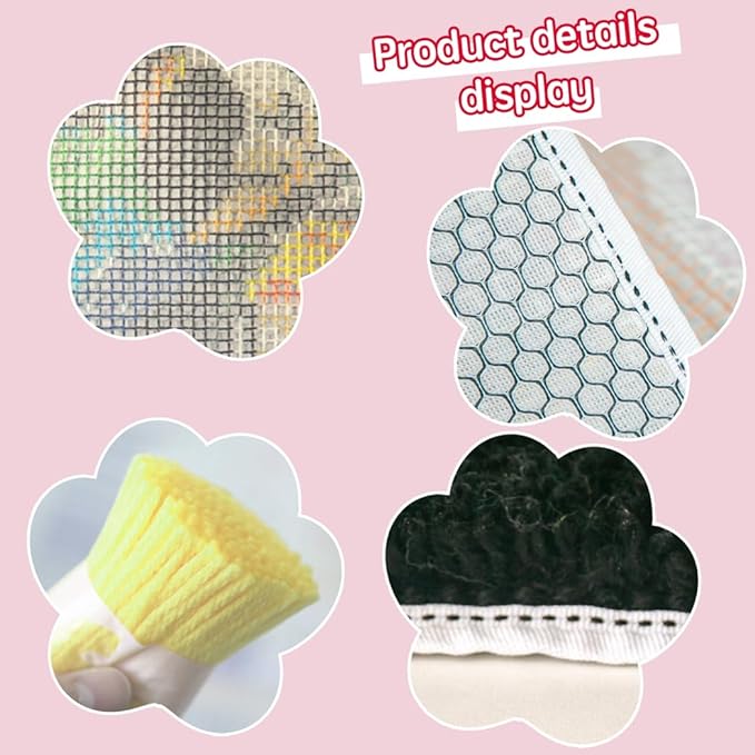 DL-YTG Latch Hook Kits Rug Extraterrestrial Crochet Yarn Cushion Colour Pre-Printed Canvas Cover Rug Needlework DIY Hook and Latch Kit Christmas Home Decoration 60X40cm/24x16 inch