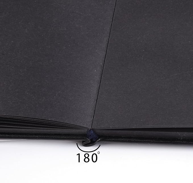 80 Sheets Black Paper Sketchbook,5" x 5" Small Hardcover Mixed Media Sketch Pad,110 GSM Acid Free Artist Drawing Paper,Travel Journal Blank Notebook for Adults Sketching,Illustration,Art Supplies