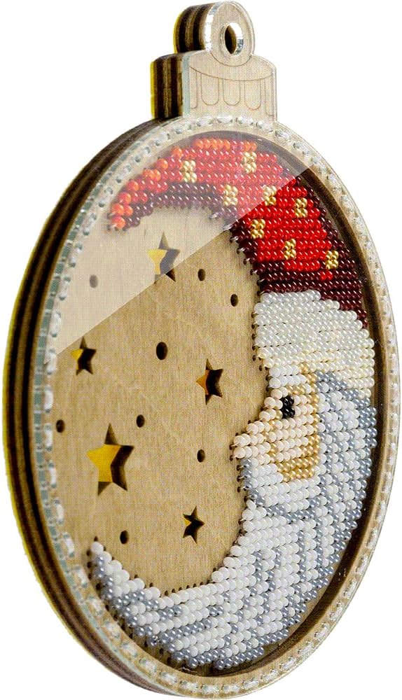 wizardi wonderland crafts bead embroidery kit on wood flk-365