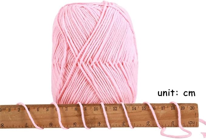 Acrylic & Cotton Blended Knitting and Crochet Yarn Soft Medium Yarn, Breathable and Skin Friendly for Baby Garments, Scarves, Hats, and Craft Projects 200g 15-Red