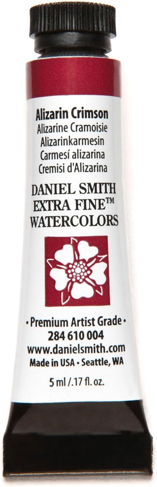 Daniel Smith Extra Fine Watercolor Paint, 5ml Tube, Alizarin Crimson, 284610004